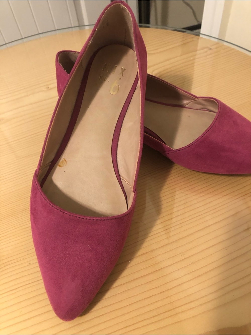 Mix No. 6 Pointed Pink Suede Flats